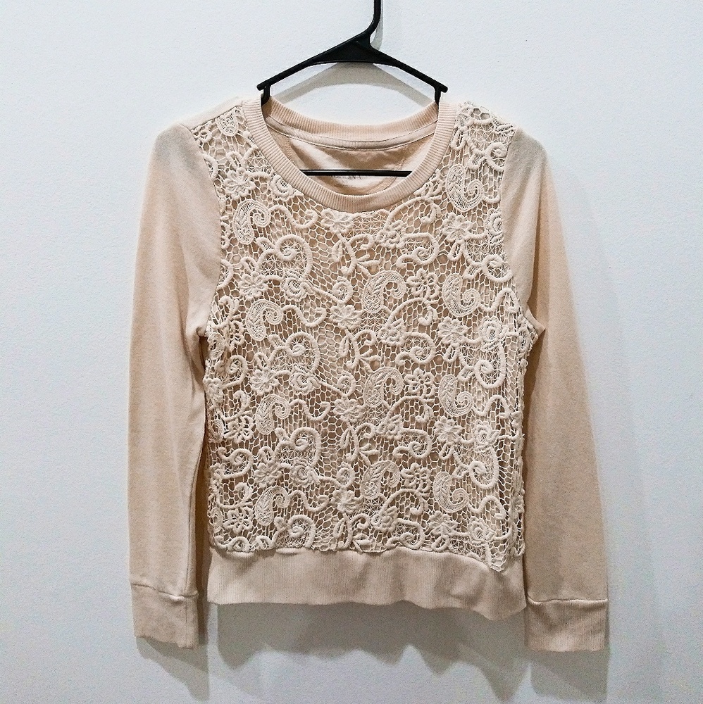 Merona Lace Front Sweater - Picture 1 of 4